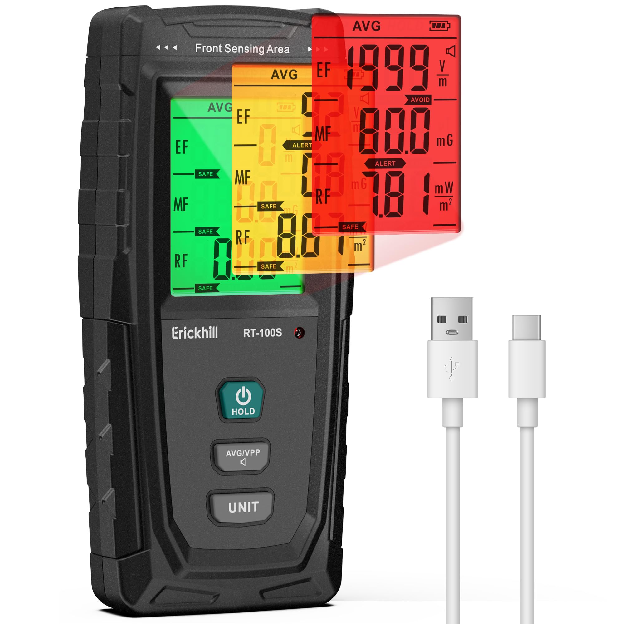EMF detector with digital display